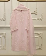 Agha Noor 3 Piece - Pure Embroidered Cotton Net Suit Size Medium Pakistani