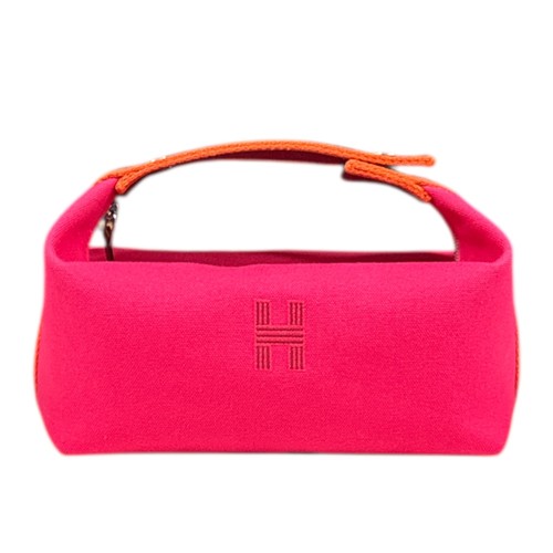 HERMES Pouch canvas Brid a Black PM used