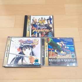 Sega Saturn Console Japan White bundle with ２ controllers &5 Games tested NTSC-J