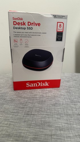 SanDisk - 8TB Desk Drive USB Type-C Desktop External SSD - black - Afbeelding 4 van 4