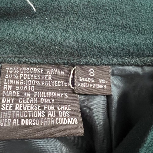 Kasper A.S.L. Women's Double Breasted 2 Piece Pant Suit Set Size 8 Dark Green - Picture 10 of 13