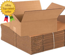 Shipping Boxes 12"L X 9"W X 4"H 25-Pack  Small to Medium Corrugated Cardboard B