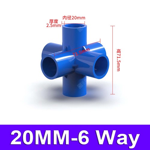 3/4/5/6-Way Elbow PVC Plumbing Fitting Pipe Adhesive Connector 20/25/32/40/50mm - Picture 58 of 64