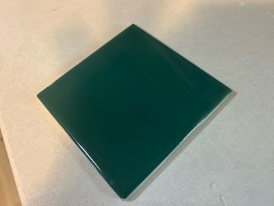 Vtg Lot 6 Florida Tile Ceramic Glossy Midori Forest Green 4 3/8  Square NEW USA