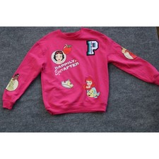 Disney 100 Princess Graphic Fleece Sweatshirt Pink Women's Medium