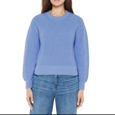 Gap Women's Soft Woven Fabric Pull-On Relaxed Fit Crewneck Sweater