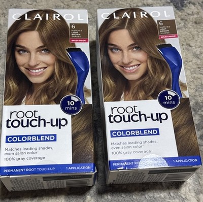 2 Pack Clairol Root Touch-Up Colorblend Permanent Color #6 Light Brown