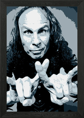 Ronnie James Dio 2 gerahmtes Wandbild Poster Leinwanddruck Bild
