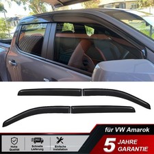 Rauch Schwarz Windabweiser Regenabweiser für VW Amarok 2023-2026 Pickup 
