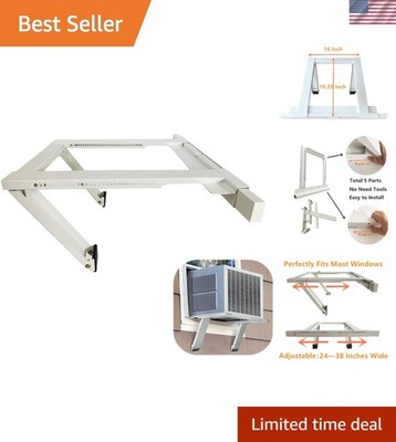 Easy Install Air Conditioner Window Bracket - Supports Heavy Units Safely