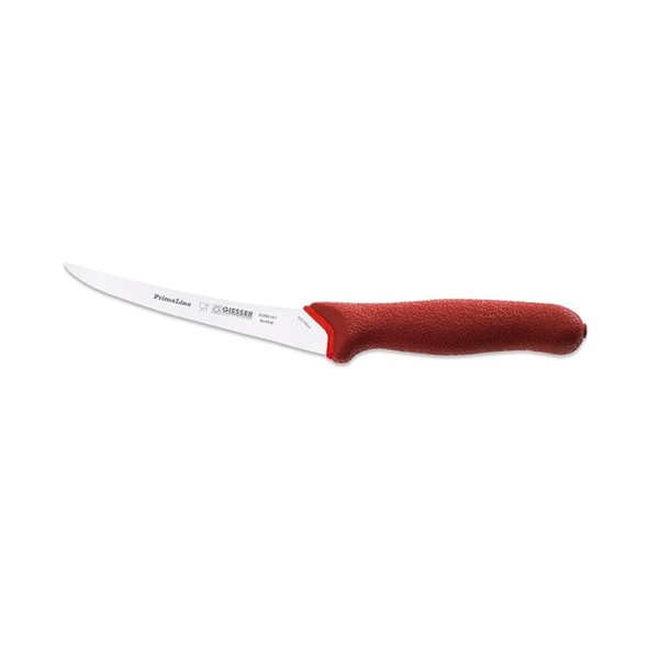 Giesser Ausbeinmesser Fleisch Primeline Rutschfest Scharf Rot 15Cm Sehr Flexibel-image