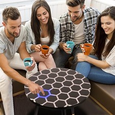 Mesa de centro LED para sala de estar, cueva, sala de juegos iluminada táctil azul