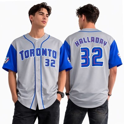 Blue Jays Roy Halladay Retro Baseball Jersey Giveaway