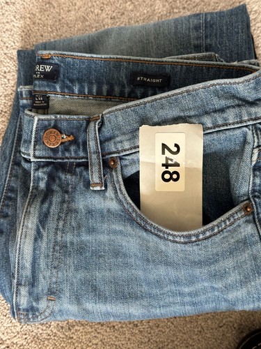 J.Crew Jeans Mens Size 31 x 32 Flex Straight Fit Blue Denim Jeans BN770 - Picture 15 of 15