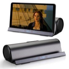 Wireless Bluetooth Speakers, Portable Phone Tablet Stand Holder Speaker, Dual...