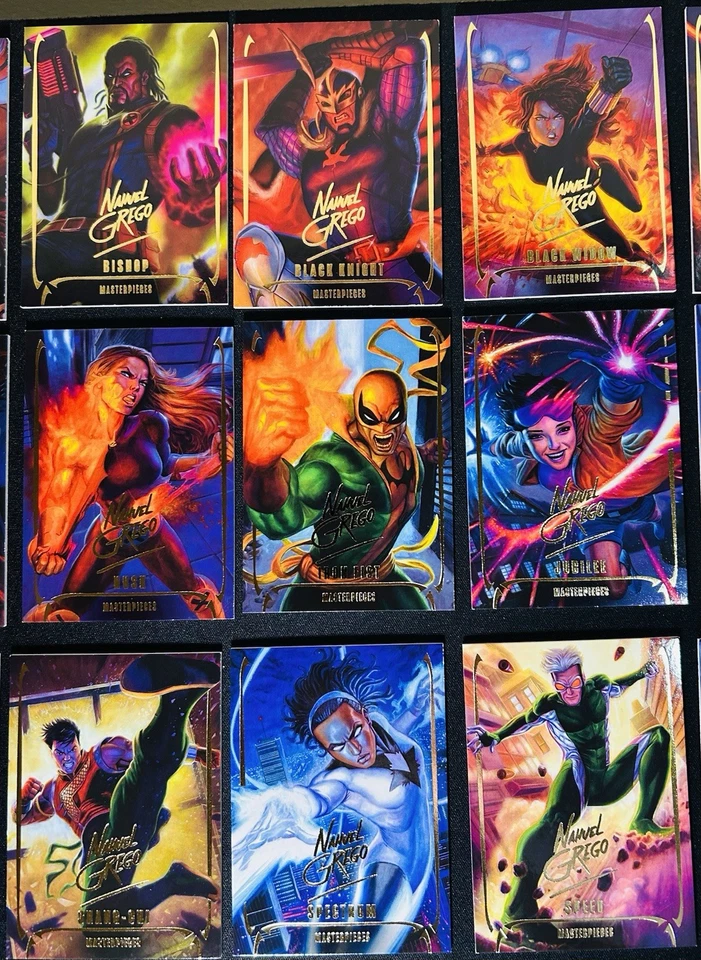 2024 Marvel Masterpieces Nahuel Grego Gold Signature Tier 1 Set! Cards 1-36! - Image 4 of 4