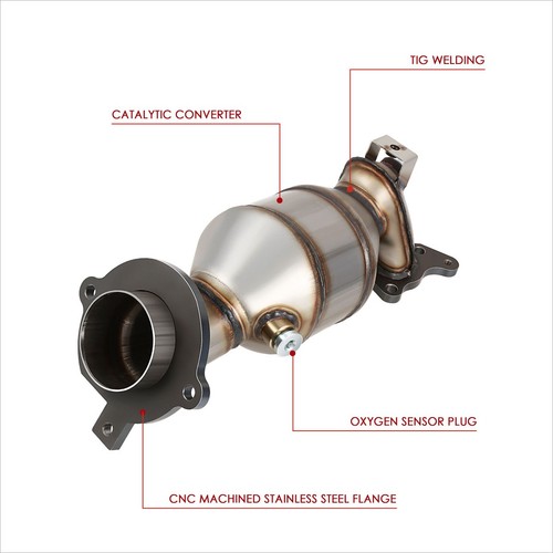 Steel Front Catalytic Converter Exhaust for Accord Crosstour TSX 2.4L 2008-2015 - Picture 3 of 9