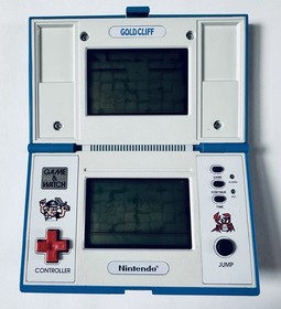 Nintendo 1988 Vintage Game Watch Gold Cliff MV-64 Very Good Condition