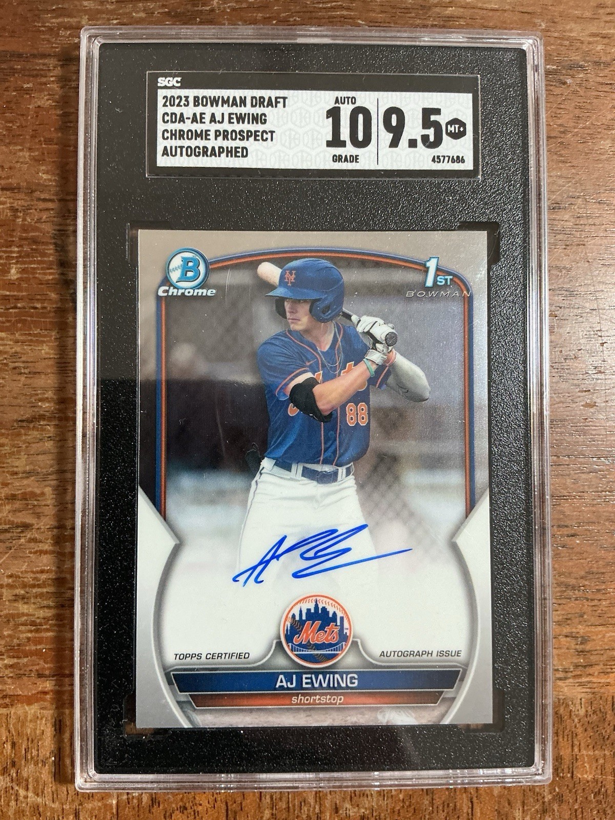 2023 Bowman Draft Chrome Prospect Autographs AJ Ewing #CDA-AE