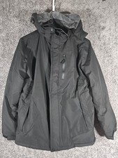 Hooded Fleece Lined Black Jacket. Small Nwt Unisex