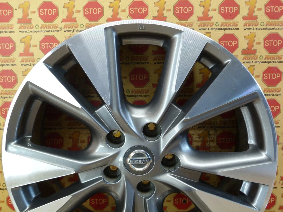 2015 2016 2017 2018 NISSAN MURANO MACHINED V SPOKE WHEEL RIM 18X7.5 18" OEM - Image 2 of 4