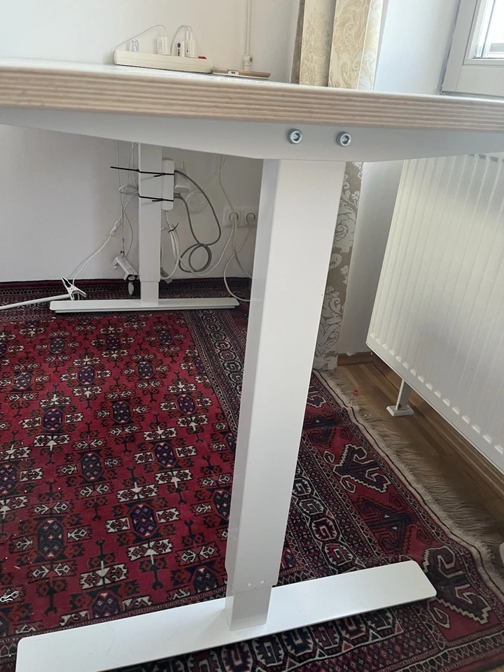 IKEA Schreibtisch Höhenverstellbar Weiß 160x80 Cm Grau