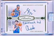 2023-24 Flawless Shai Gilgeous-Alexander & Chet Holmgren Dual Auto #FDI-OKC /10