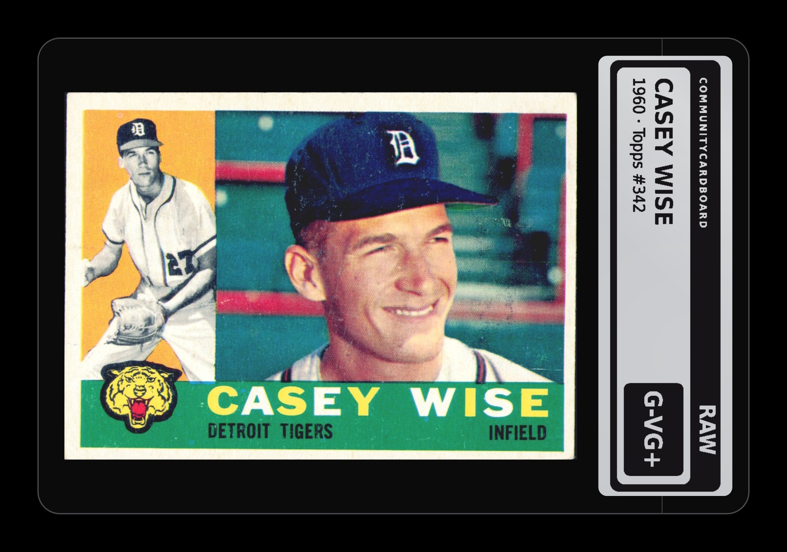 1960 Topps #342 Casey Wise Detroit Tigers - Raw Card