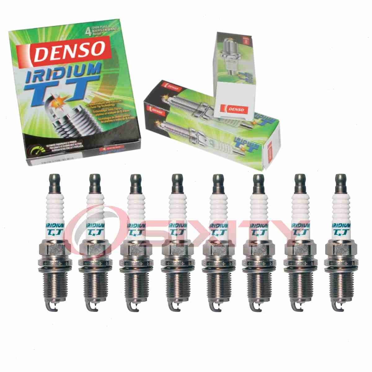 8 pc Denso Iridium TT Spark Plugs for 1989-1997 Bentley Turbo R 6.8L V8 lg