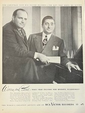 1946 Vintage Large Rare Original Warren & Peerce Opera RCA Victor Records AD