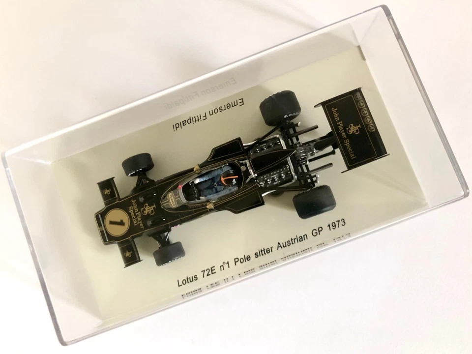 1/43 Spark Planex Lotus 72E N°1 E.Fittipaldi Pole Sitter Austrian GP 1973 - Immagine 4 di 4