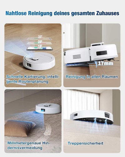 ECOVACS DEEBOT MINI Grün Saugroboter mit Wischfunktion 9.000Pa TrueMapping 2.0 - Bild 7 von 12