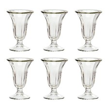 Ocean Alaska Set of 6 Glass Sundae Cups 8oz Capacity