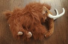 10" Woolly Mammoth Plush FURRY FUZZY Standing Bendy Legs  tusks Adorable Cutie