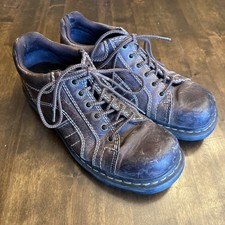 VTG Dr Martens Austin 11 Mens US Brown Leather 90s Y2K Distressed Preppy