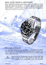Orologio Rolex Submariner 1967 Coppa America arte vela vintage pubblicità NUOVO POSTER 18x24