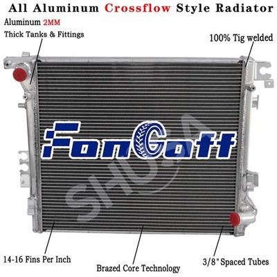 4 Row Aluminum Radiator fit 2018-2023,21 Jeep Wrangler JL Gladiator 3.0L/3.6L V6