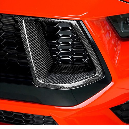 1Pair Front Air Vent Trims Real Carbon Fiber Black For Ford Mustang 2024-2025 - Picture 9 of 10