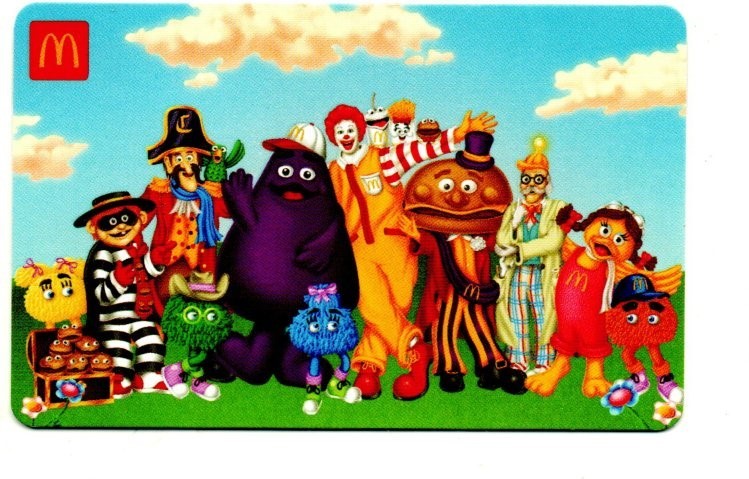 McDonald's Ronald Grimace The Whole Gang Gift Card No $ Value