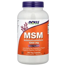 Now Foods MSM 1000 mg 240 Capsules GMP Quality Assured , Non-GMO
