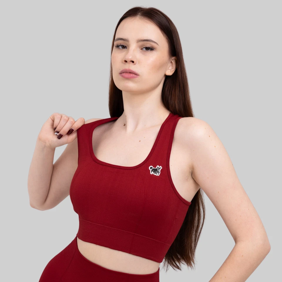 Sport BH Damen Nahtlos Push Up High Support Fitness Yoga Bustier Bra Top YAKWARY