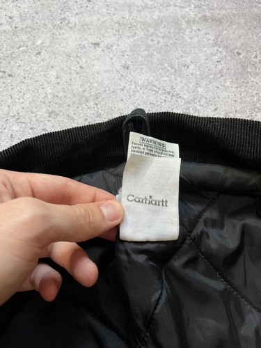 Carhartt Vintage Duck Jacket Traditional EJ022 Black Work Full Zip Size L Men's - Picture 20 of 20