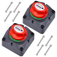 2 Pack Battery Disconnect Switch, 12V 24V 48V On/Off Switches