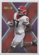 2022 Wild Card MATTE X-Plode Chase Purple - Red X /7 Nakobe Dean Rookie RC 2t9. rookie card picture