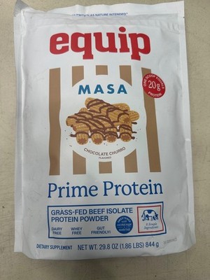 Equip Prime Protein Grass-Fed Beef Isolate Powder MASA Chocolate Churro 29.8oz