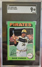 1975 Topps Mini DAVE PARKER #29 SGC 9 MINT = PSA 9