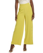 Gracia Wide Leg Half Button Open Casual Pant Women's