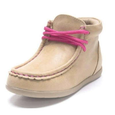 Blazin Roxx Toddler Girl's Reagan Casual Tan/Pink Shoes/Boots/Booties