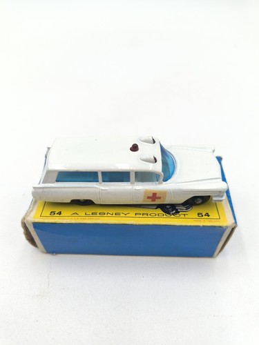 VINTAGE ORIGINAL BOX MATCHBOX LESNEY 1965 #54 S & S CADILLAC AMBULANCE Excellent - Picture 1 of 5