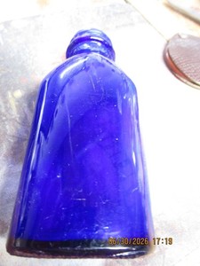 Vintage Genuine Phillips Milk Of Magnesia Bottle Cobalt Blue Glass anchor hockin